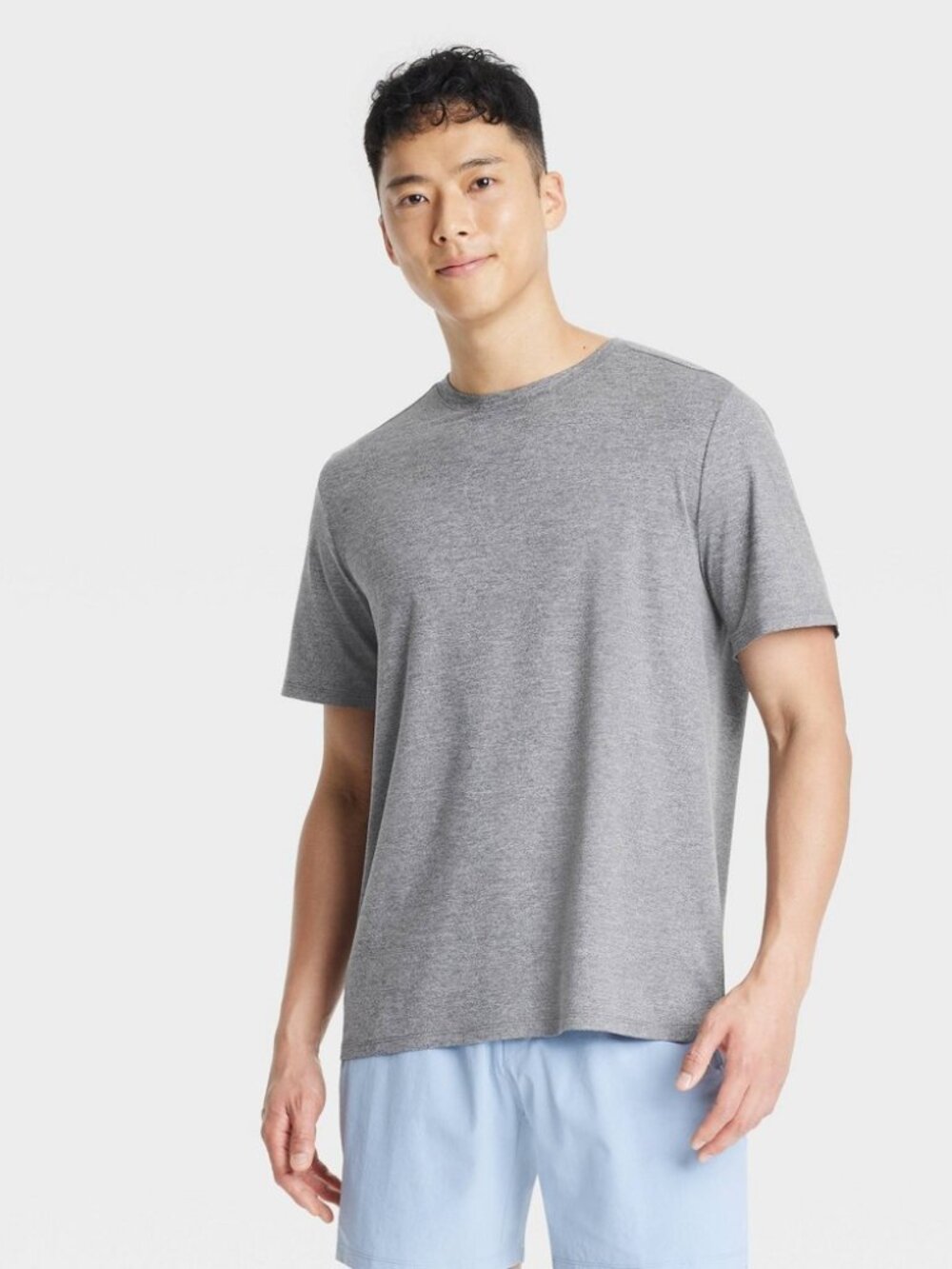Men's Relaxed Fit Soft Stretch T-Shirt - All in Motion Gray size L